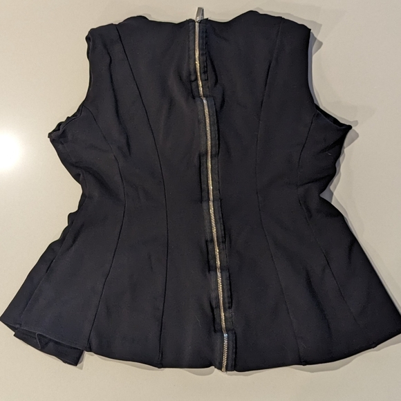 SOLD - (Given as a Free Gift) Peplum Sleeveless Businesses Casual Top - Picture 3 of 7